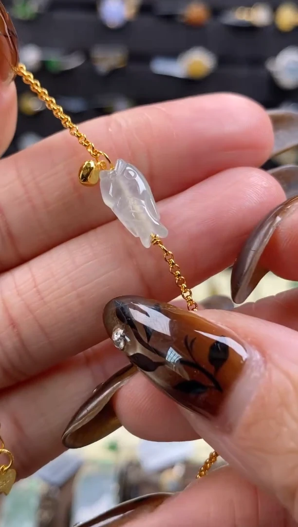 颈饰银S925镶嵌翡翠19634