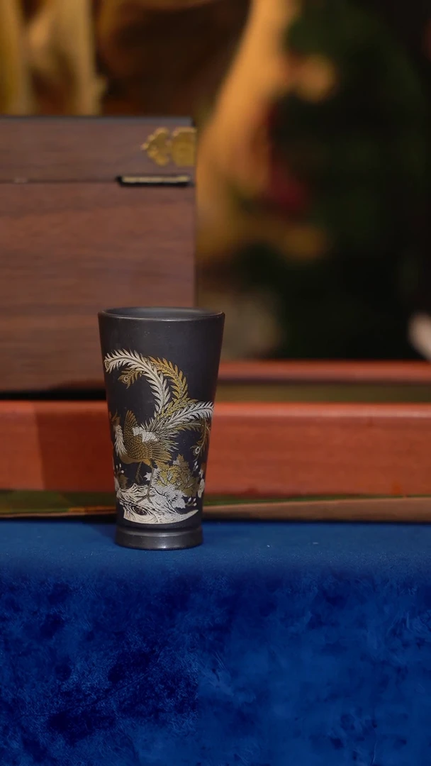 紫砂 宜兴紫砂 LJY 黑料   凤凰闻香杯