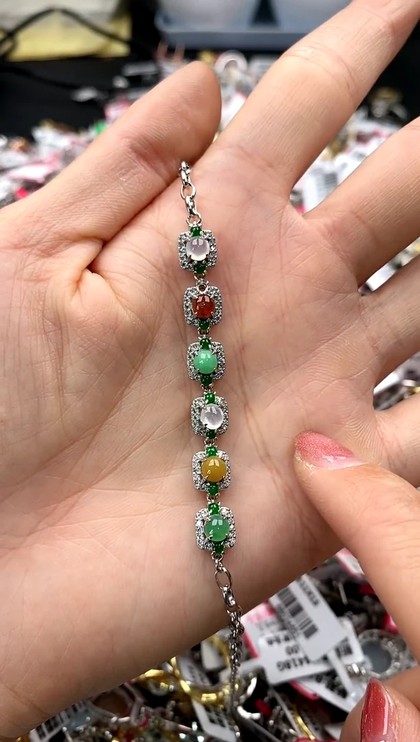 【闪购商品】翡翠戒指银S925镶嵌77777777    8