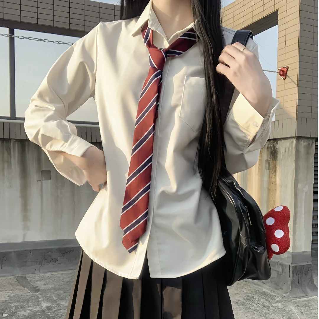 【基础衬衫】JK制服抗皱白衬衫学生学院风套装校供衬衫春夏女款女
