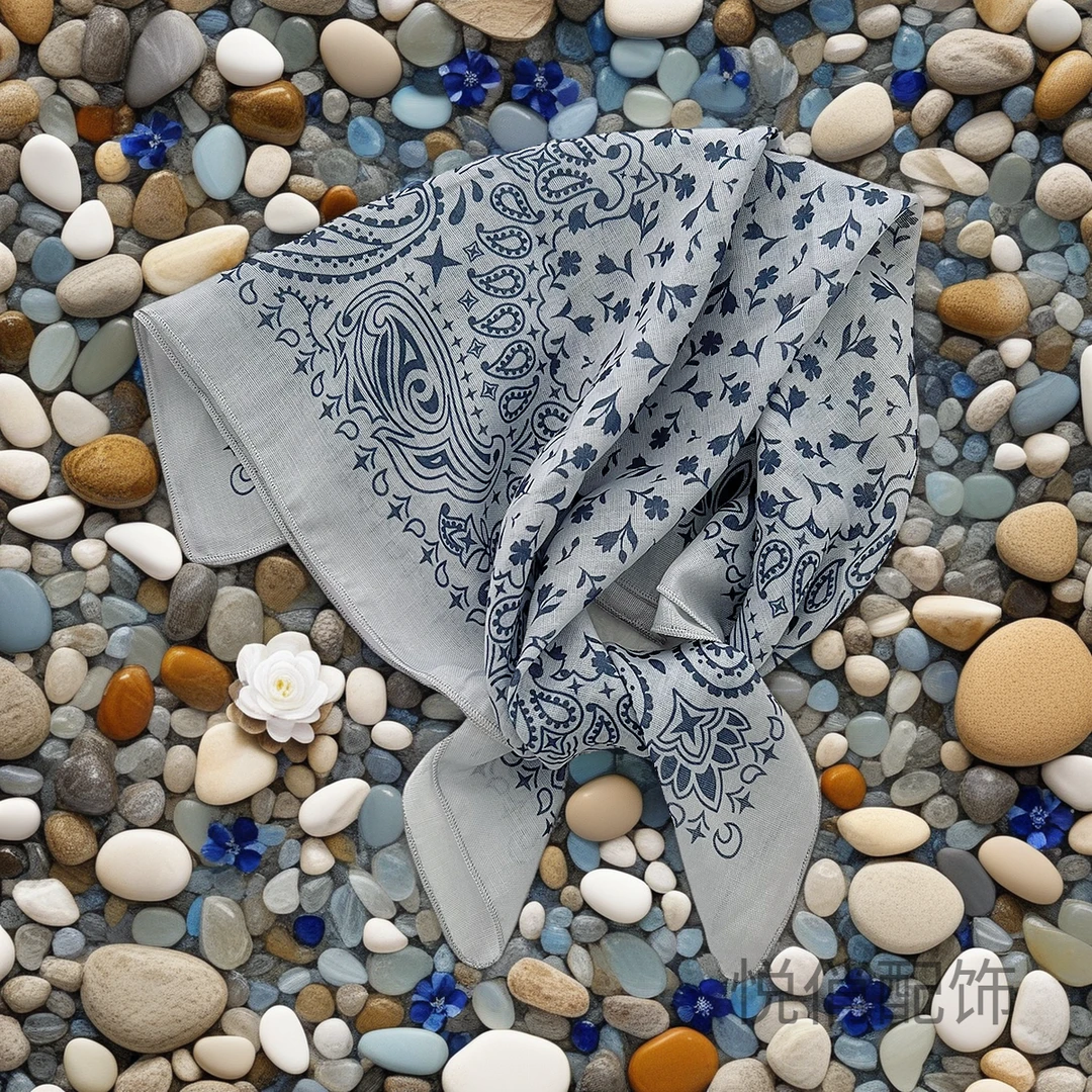 头巾街舞印花韩版棉麻欧美小方巾街头时尚百搭薄款嘻哈发带包