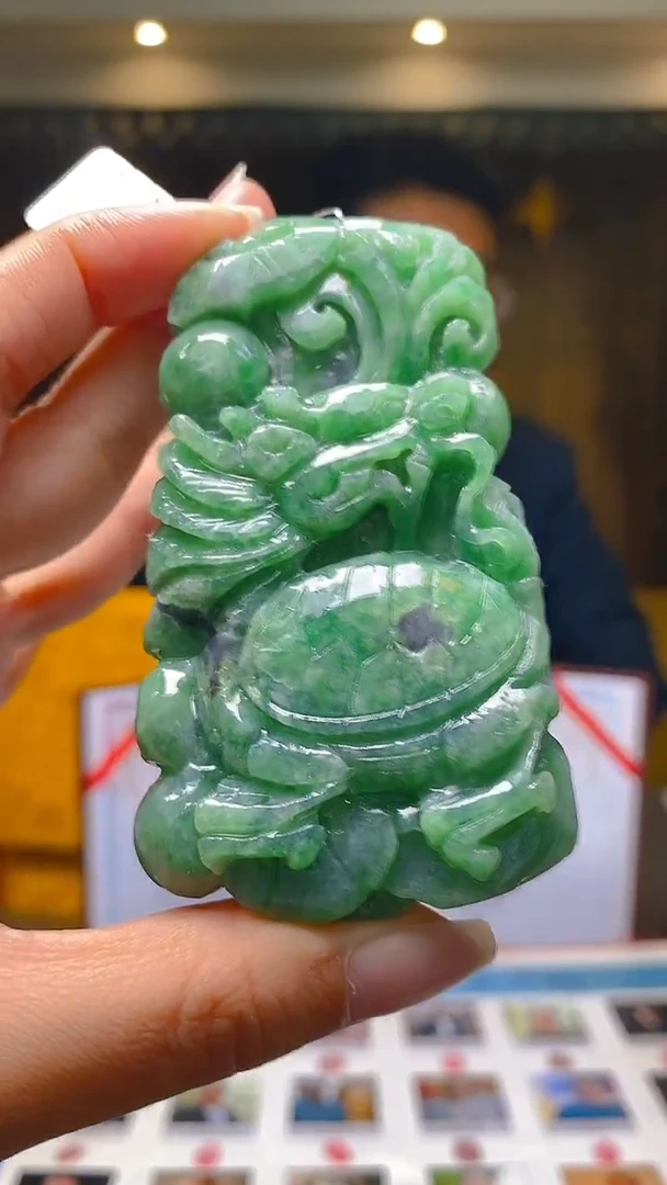 未镶嵌定制翡翠KK翡翠毛货吊坠-10