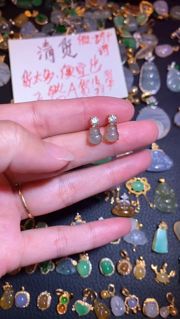 颈饰银S925镶嵌翡翠天然a货翡翠