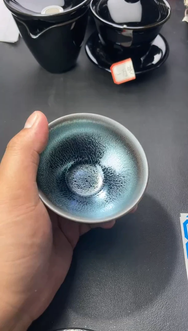 茶盏161叶紫建盏叶紫