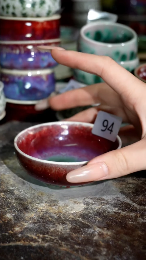 摆件精品窑变钧瓷茶器