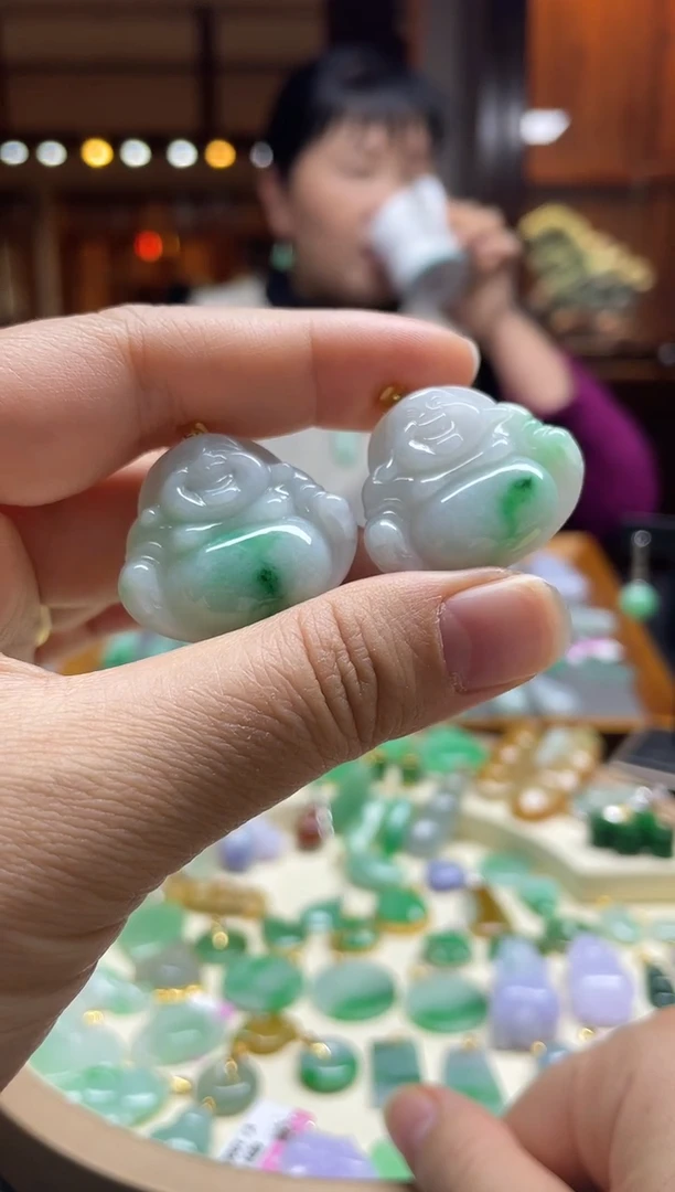 【闪购商品】翡翠颈饰18K金镶嵌佛公（多样性，发其一）