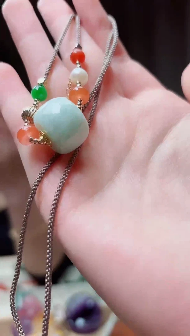 颈饰未镶嵌翡翠天然翡翠原创锁骨链