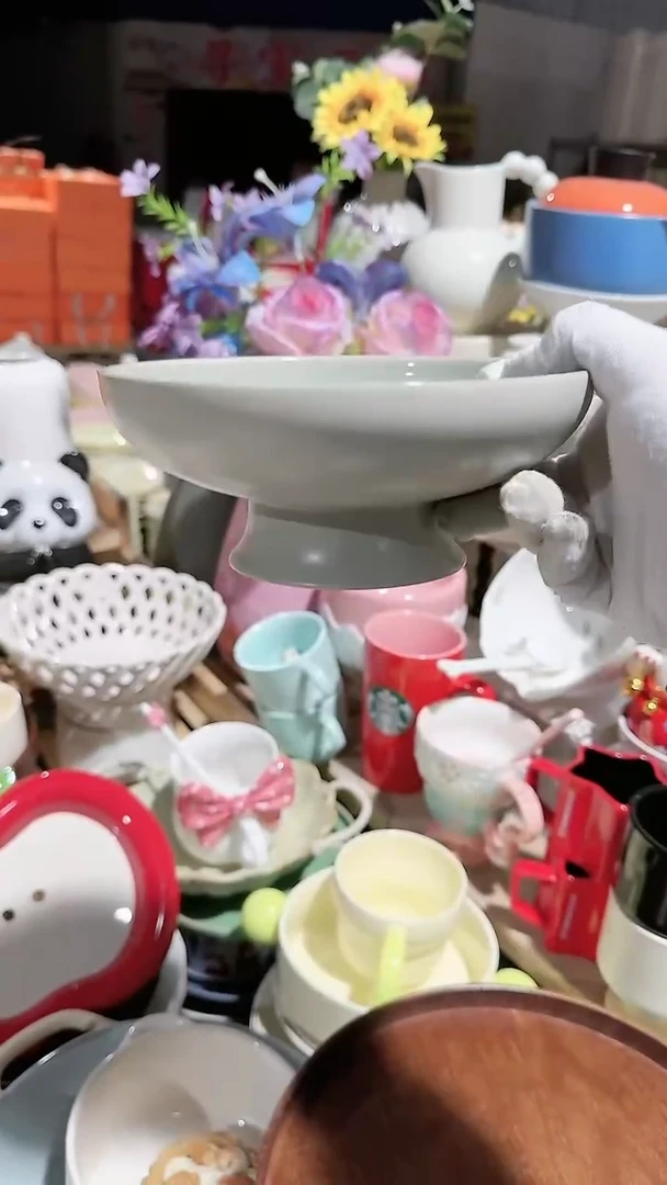 【闪购商品】瓷片高脚微瑕 凑满20元包邮