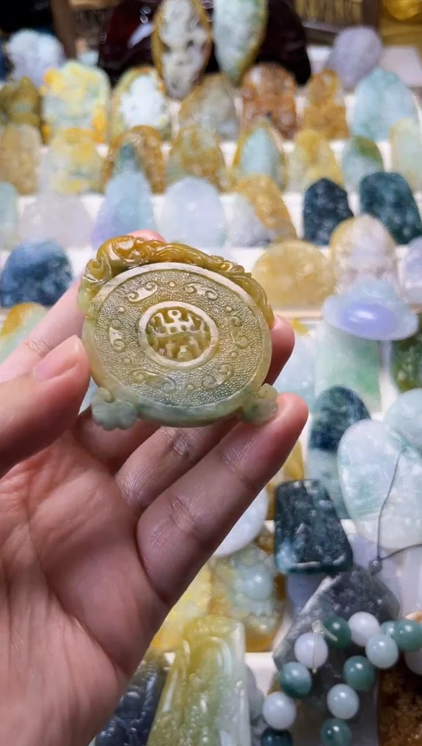 定制翡翠未镶嵌毛货定制仿古牌 不退不换