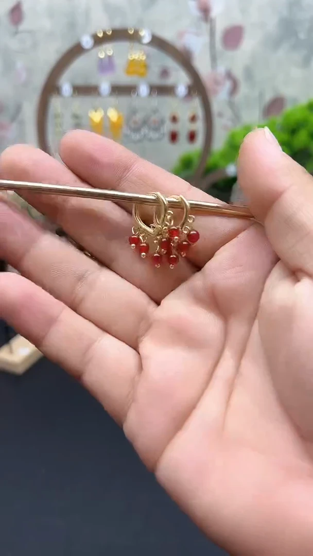 银S925镶嵌耳饰玛瑙/玉髓109