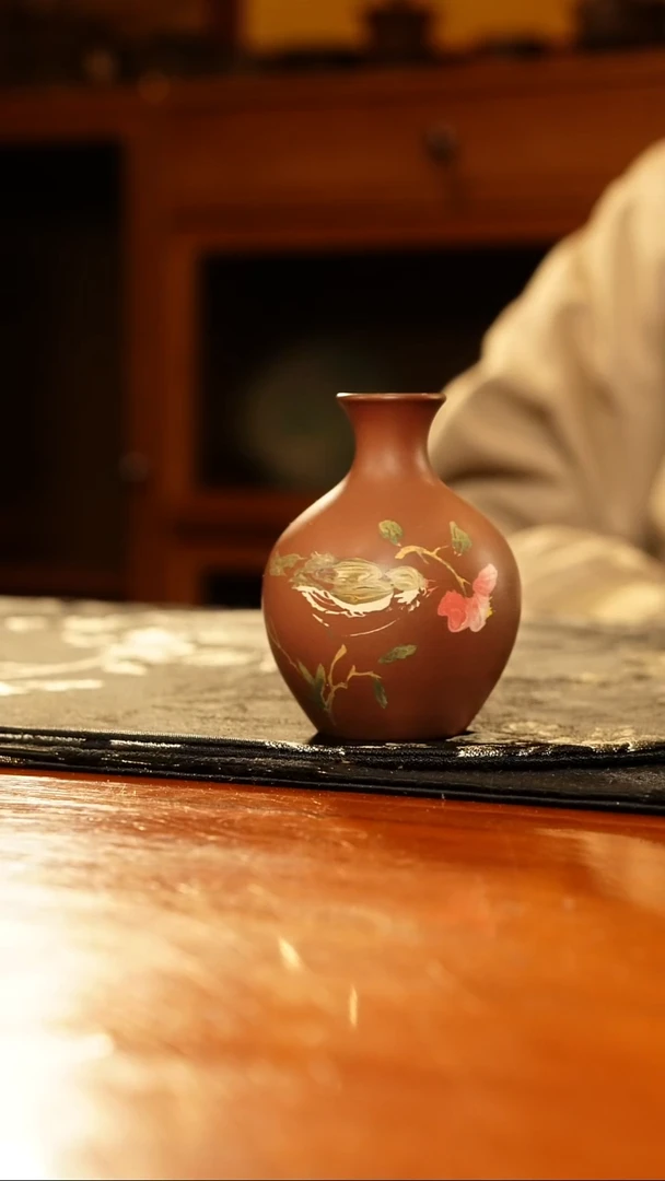【陶点茶YUN】建水紫陶 小花器 01