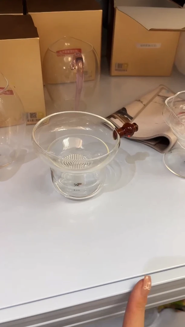 玻璃手工艺品禾器 奉珠琥珀 普通盒