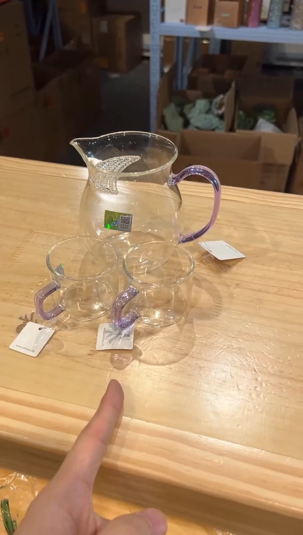 禾器-观禄煮茶器-浅紫色+清禾杯浅紫2只