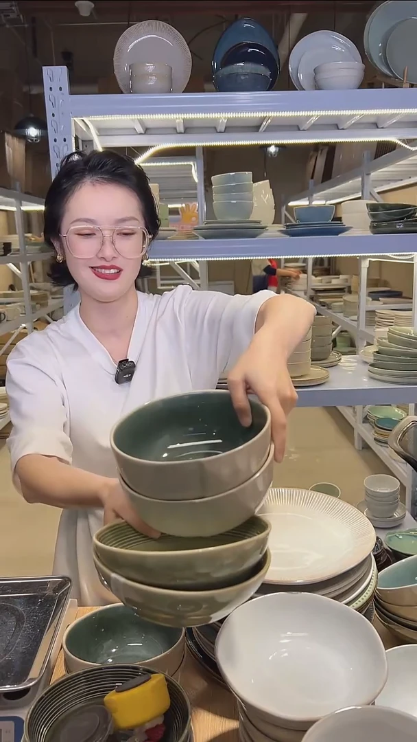 瓷231外贸尾货高温釉下彩陶瓷餐具默认微瑕