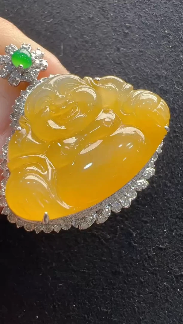 【闪购商品】翡翠吊坠(不含链)18K金镶嵌多样性发货拍一发一