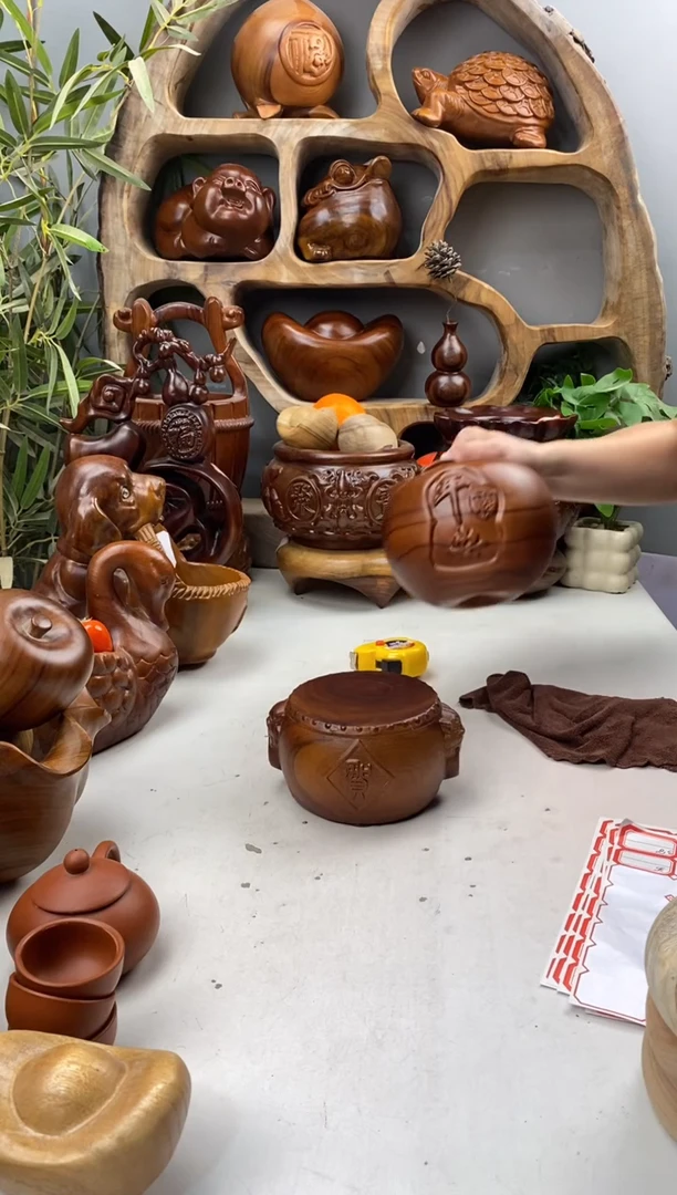 香樟木A35石鼓底座/尺寸