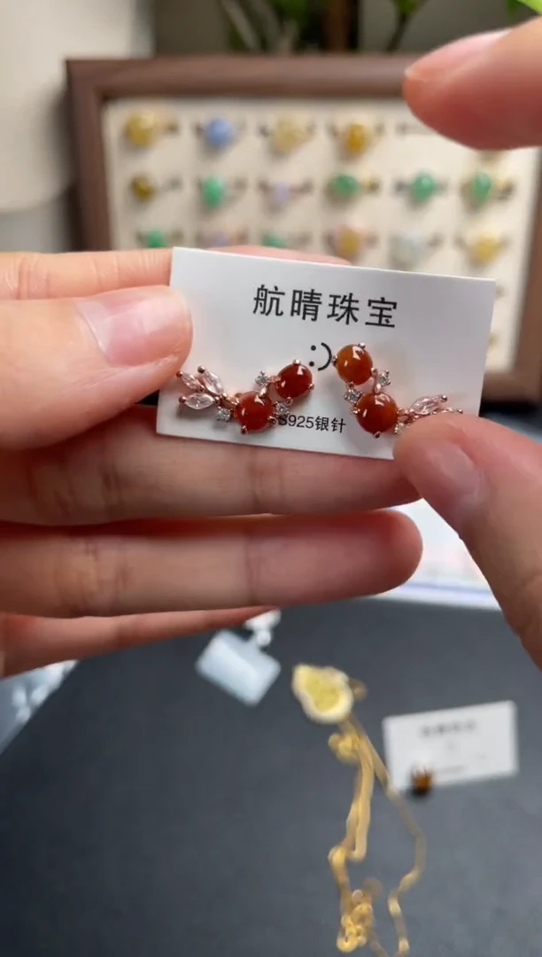 翡翠戒指银S925镶嵌一物一证一礼盒