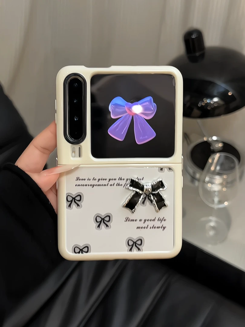 【华为purax系列】适用防摔华为purax手机壳折叠奶油女防摔女蝴蝶结