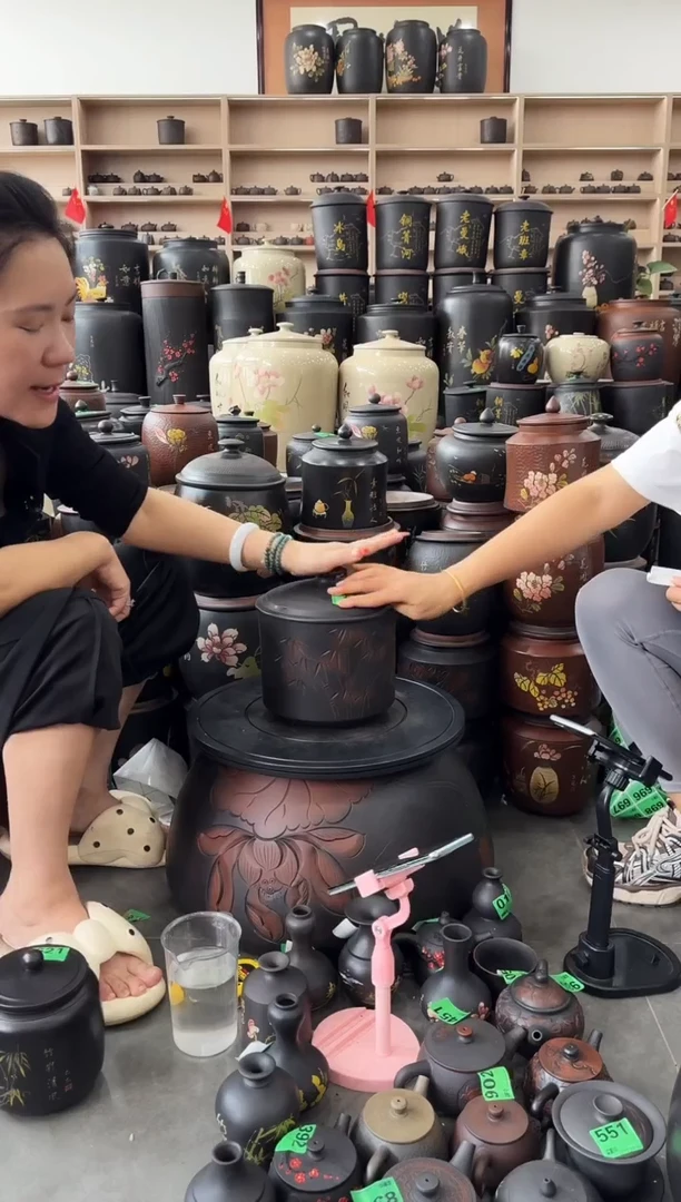 罐瑕疵茶叶罐 小五饼鼓盖竹子  647