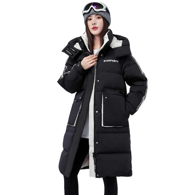 【欢欢】羽绒服女款长款过膝韩版外套YE4B62321YY