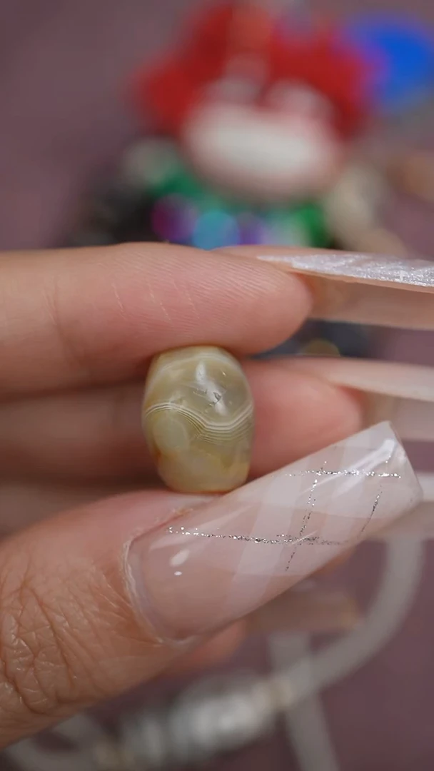 未镶嵌颈饰玛瑙/玉髓7**风蚀花玛瑙珠定制编绳