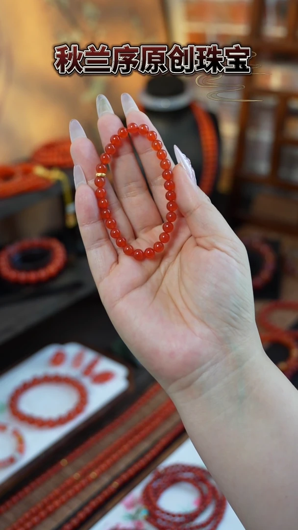 未镶嵌手串南红玛瑙原矿无胶南红单圈手串