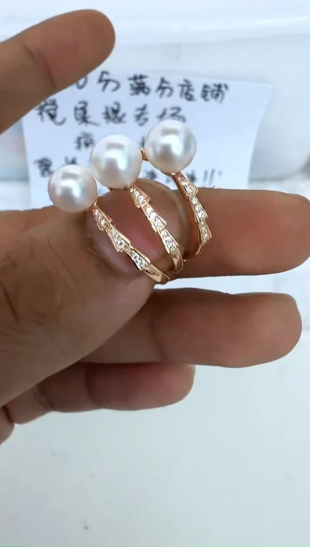 【闪购商品】海水珍珠戒指银S925镶嵌发其一