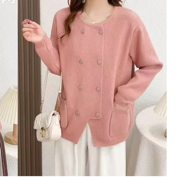 289#小香风长袖针织衫显瘦时尚百搭圆领开衫32