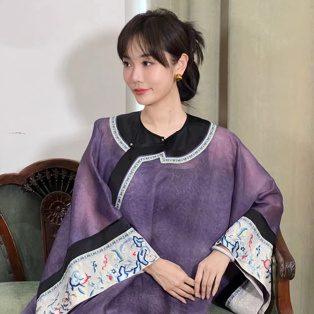 紫色（可选色）欧根纱清汉女外套