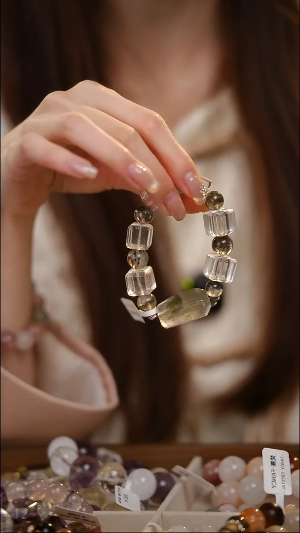 合金手链水晶绿幽灵