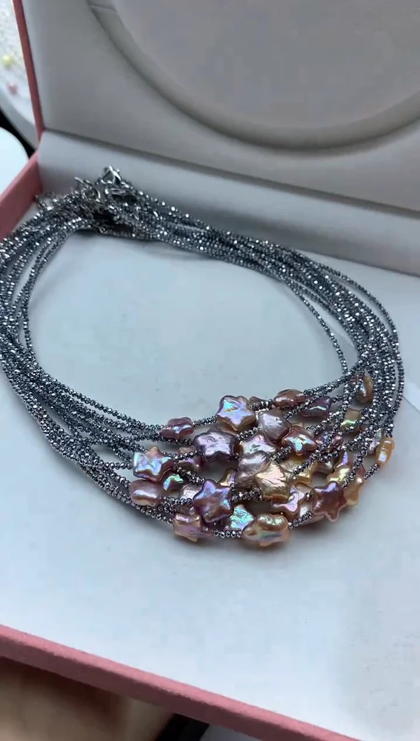 淡水珍珠未镶嵌颈饰多样性发其一