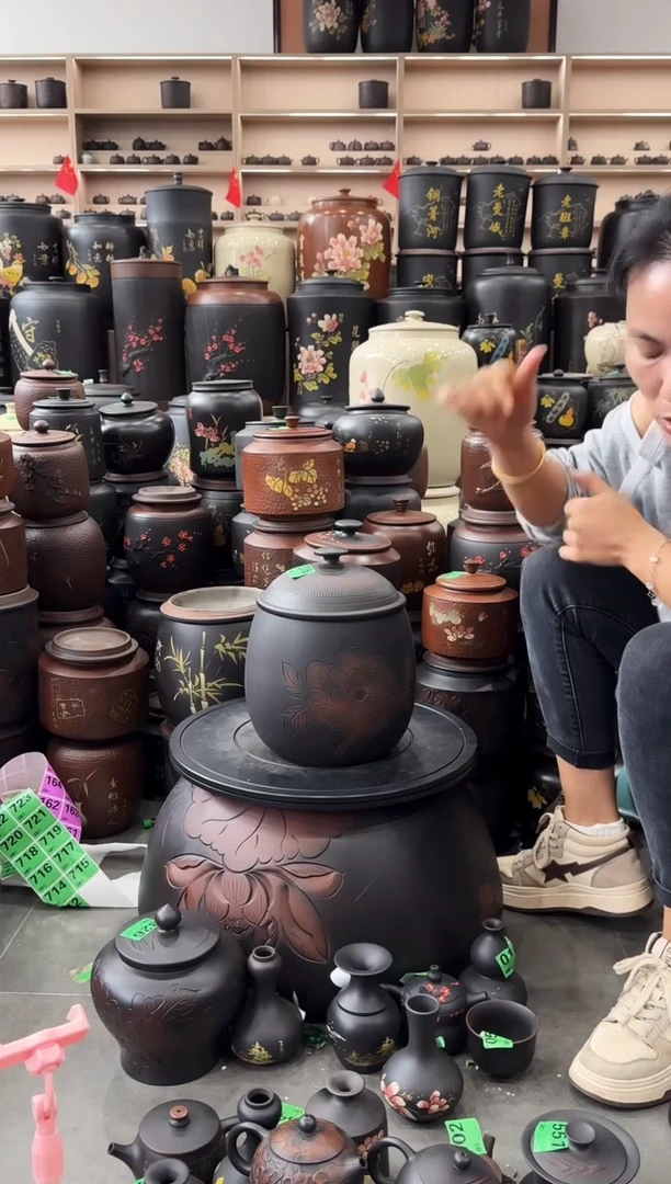 罐完品茶叶罐 226  牡丹花龙蛋