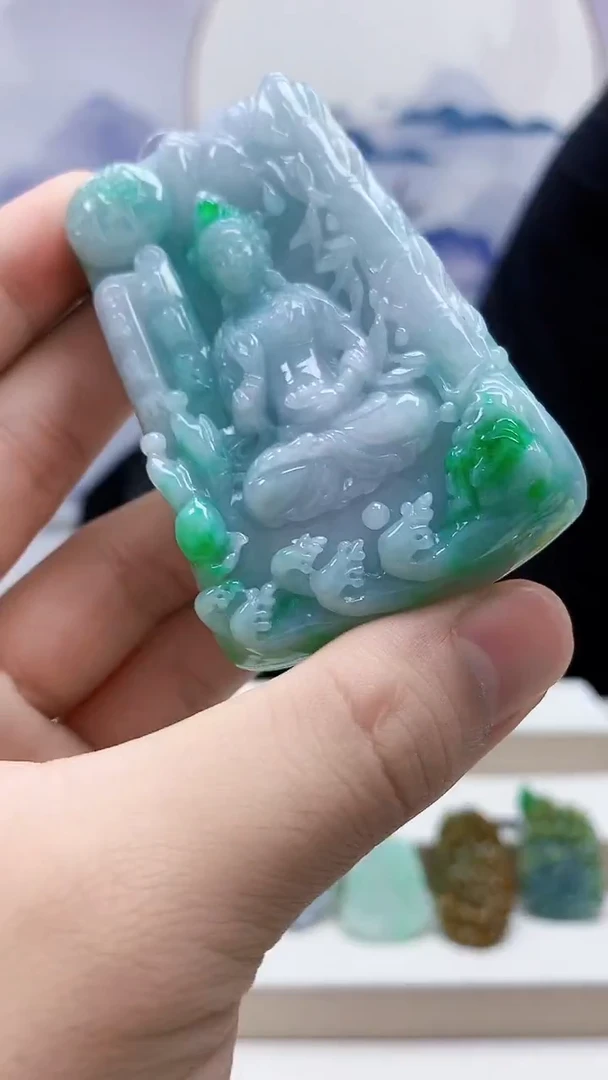 未镶嵌定制翡翠4688bb-毛货挂件47