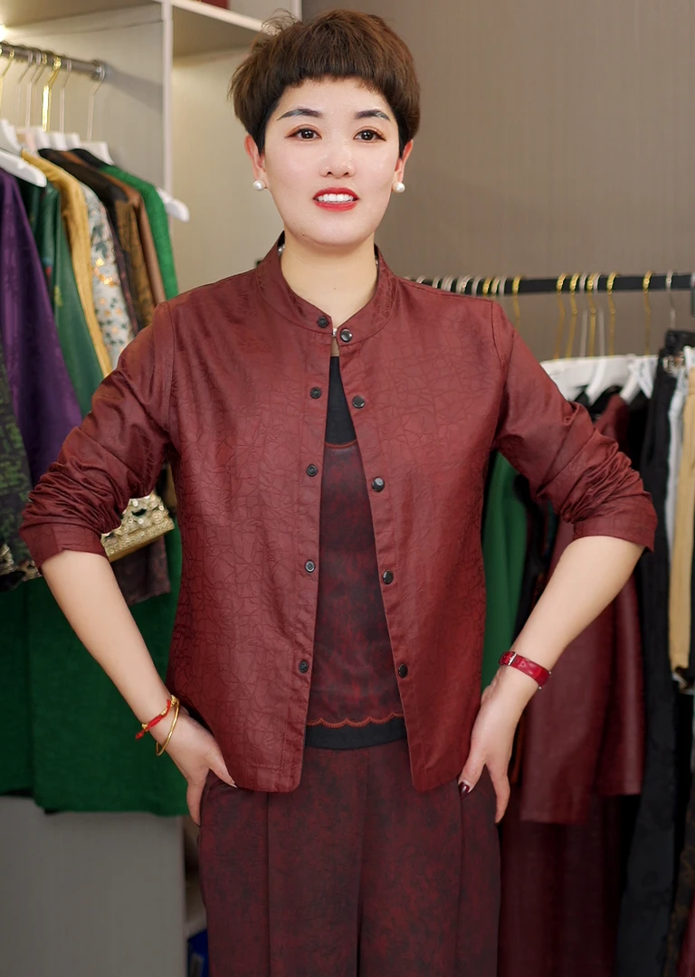 0230029【艾贸女装】新款女款双面双穿精工老料百搭气质上衣女外套