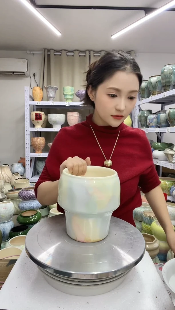 1.4陶瓷花盆直播链接高.   16 口 12