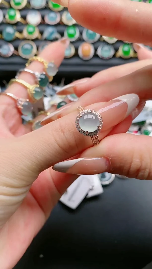 【闪购商品】翡翠戒指银S925镶嵌1111