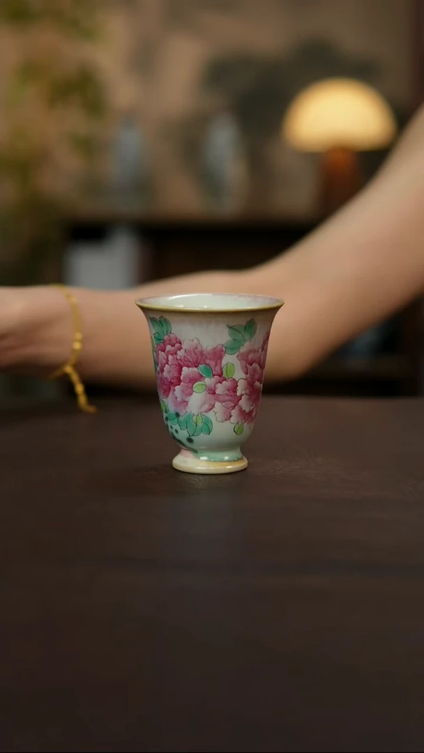 杯景德镇陶瓷杯碗柴烧多人