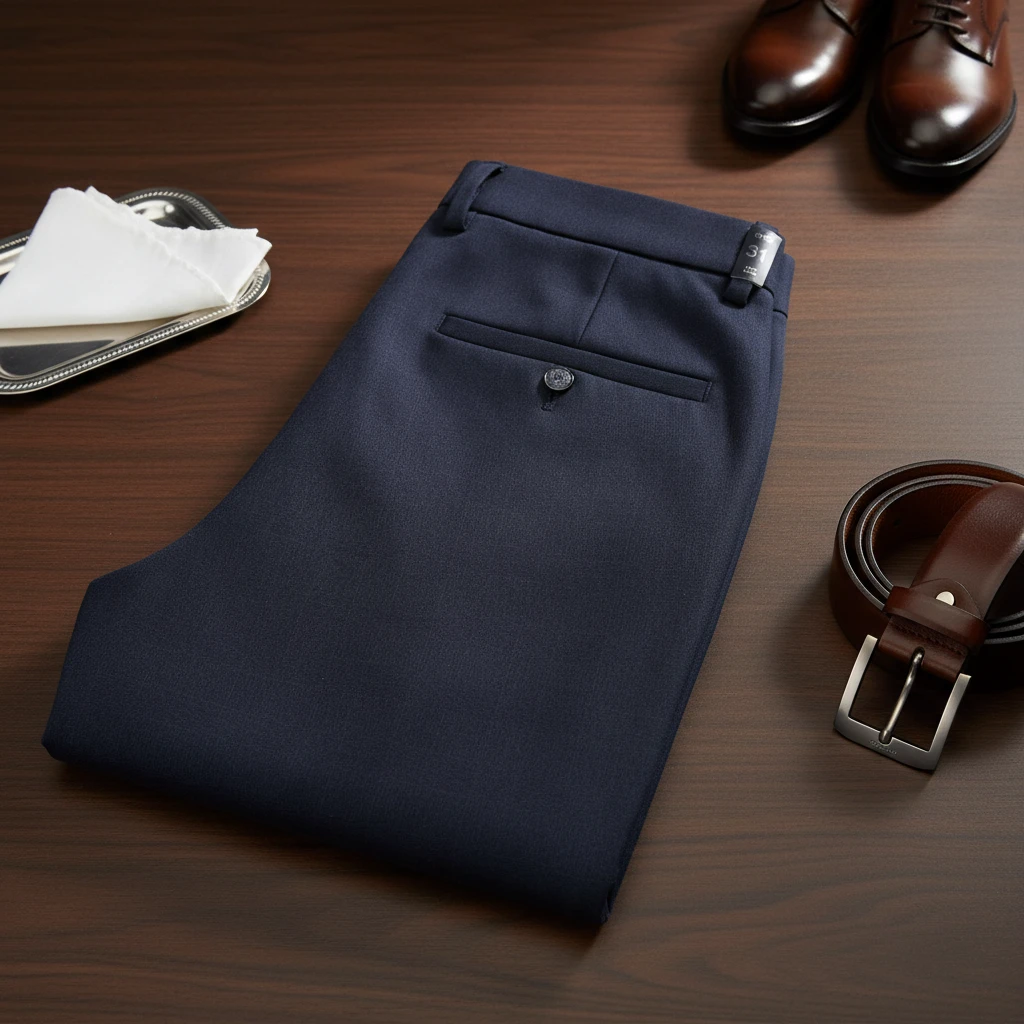 8101秋冬款格纹男士商务修身休闲裤百搭小直筒长裤子时尚男裤商务
