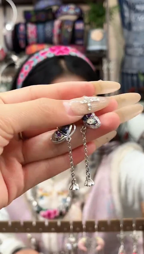 织绣民族风非遗老绣苗银饰品393