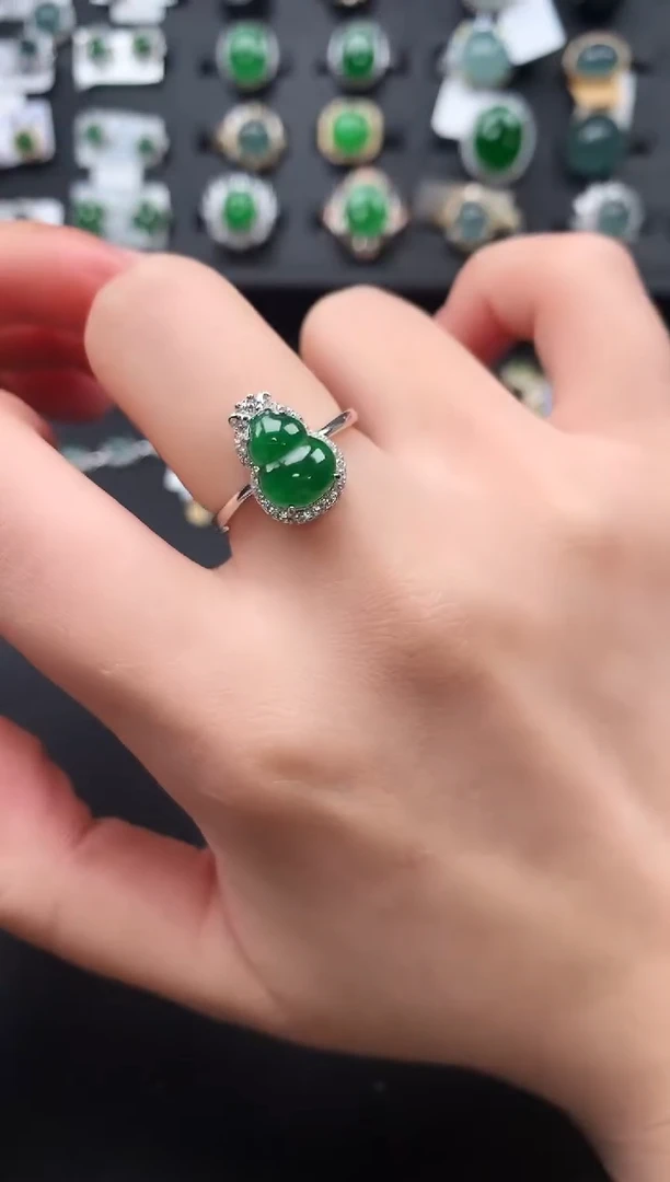 【闪购商品】翡翠戒指银S925镶嵌651241