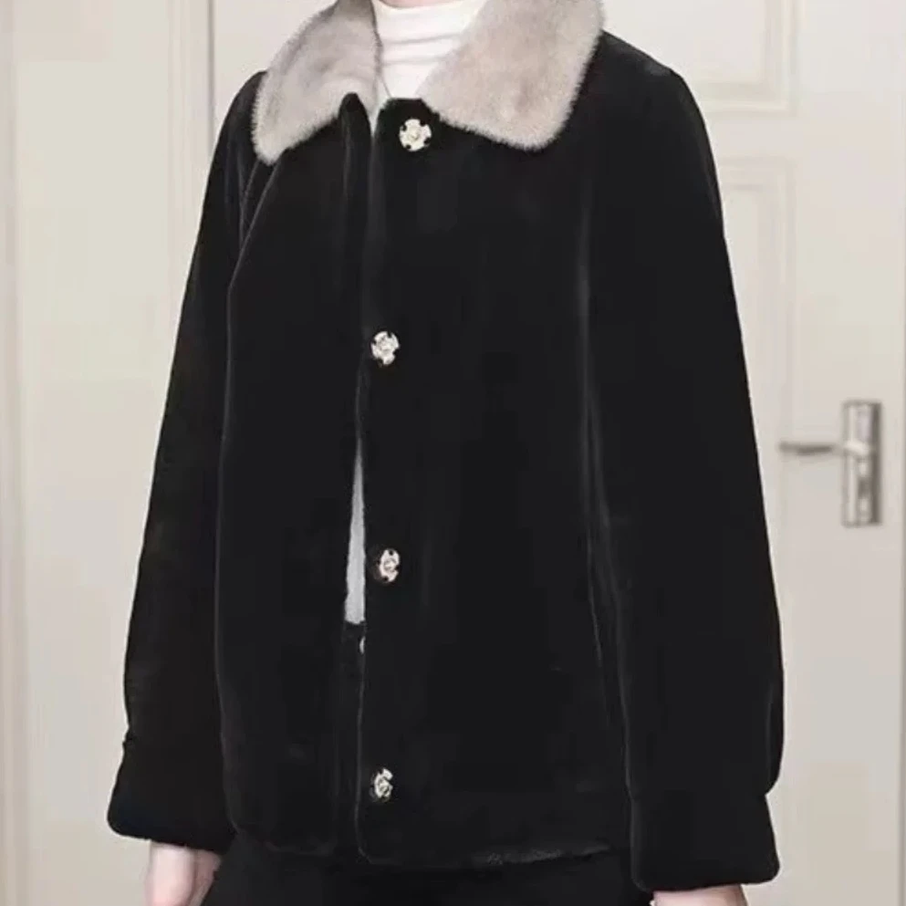 A42外套女秋冬加厚新款年轻短款大衣