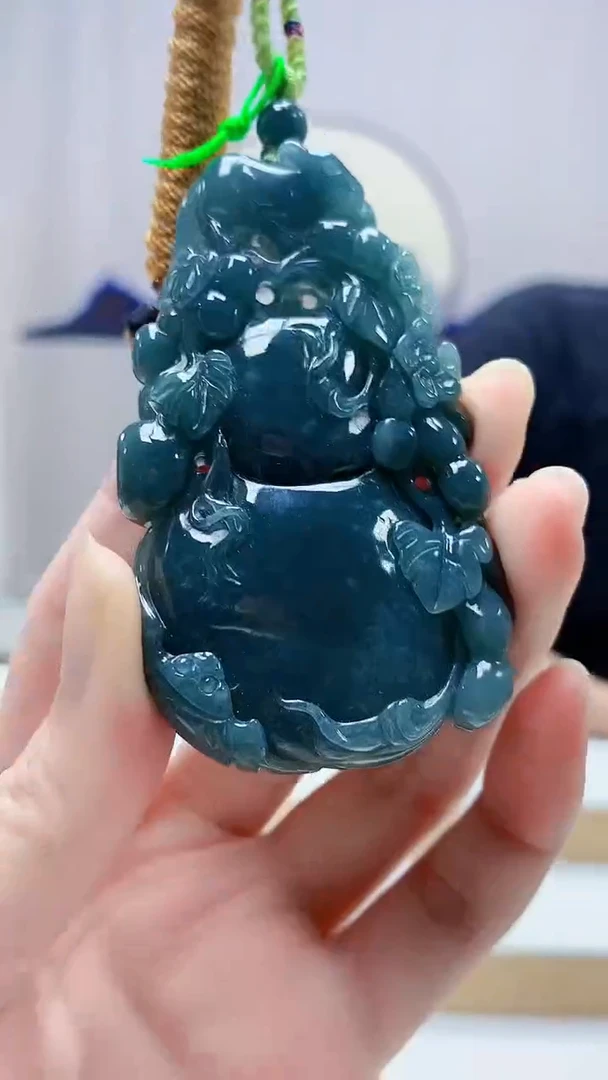 未镶嵌定制翡翠4868zm-毛货挂件葫芦51