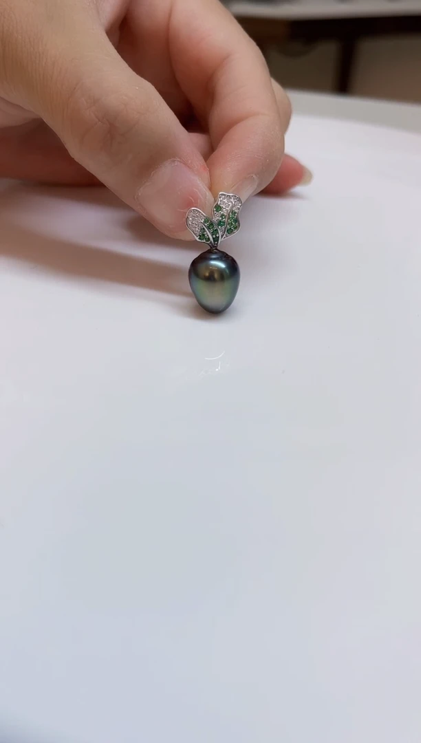 银S925镶嵌颈饰海水珍珠10mm
