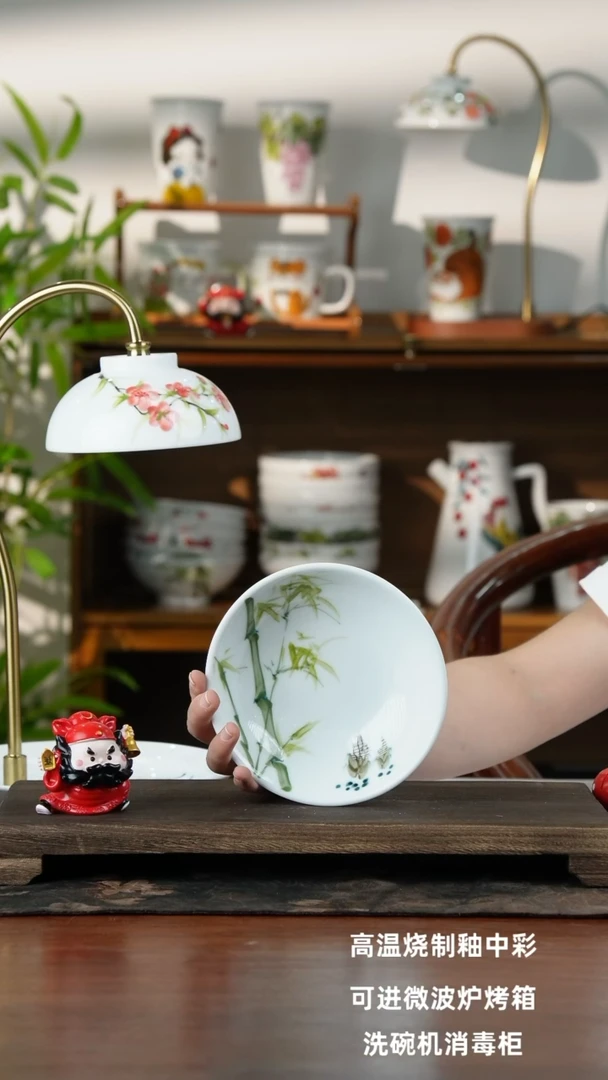 景德镇手绘釉中彩（食品级）小胖碗