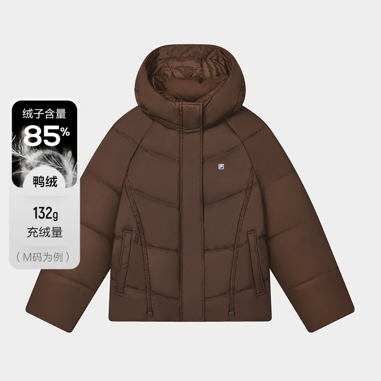 Fila/斐乐羽绒服24冬季女款时尚休闲宽松连帽保暖外套F11W443904F