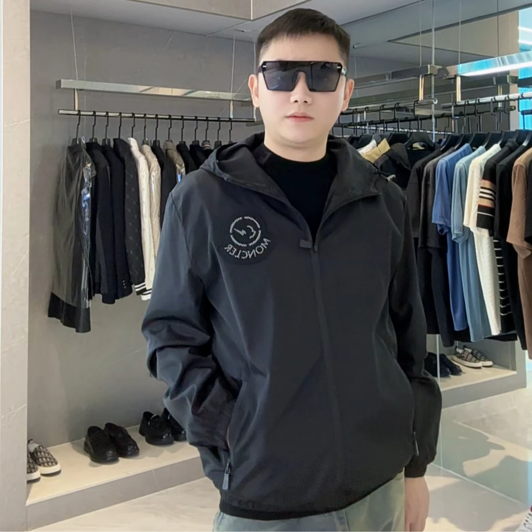 2025春秋新款男士夹克薄款外套拉链开衫纯色风衣男休闲外套夹克