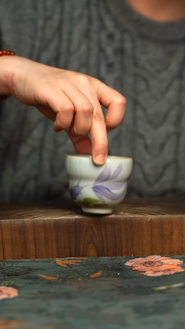 杯釉下彩手工手绘同款陶器