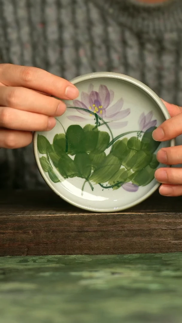 陶瓷青诗集手工手绘瓷器