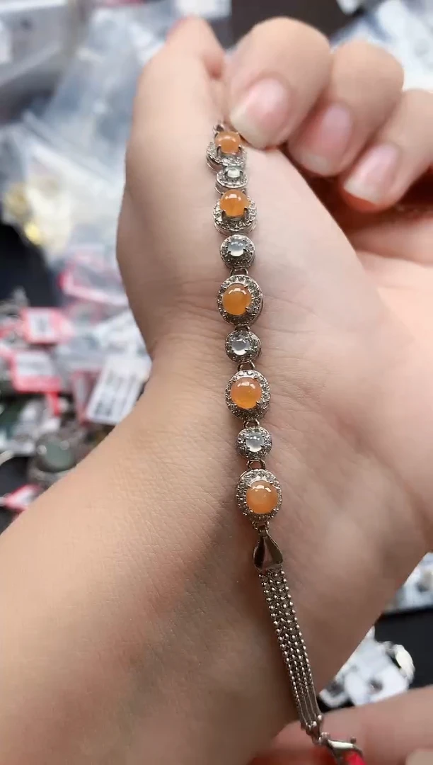 银S925镶嵌戒指翡翠天然A货缅甸翡翠