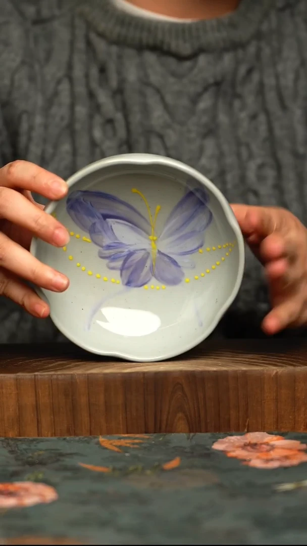 杯釉下彩手工手绘同款陶器